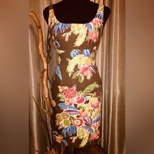 Talbots Sleeveless Floral Sheath Dress